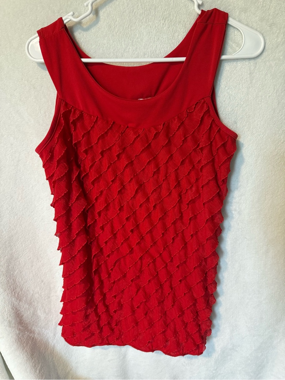 Red Ruffled Tank